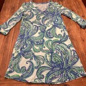 Lilly Pulitzer Rossmore Size Medium T-Shirt Dress Keep It Current Pima Cotton